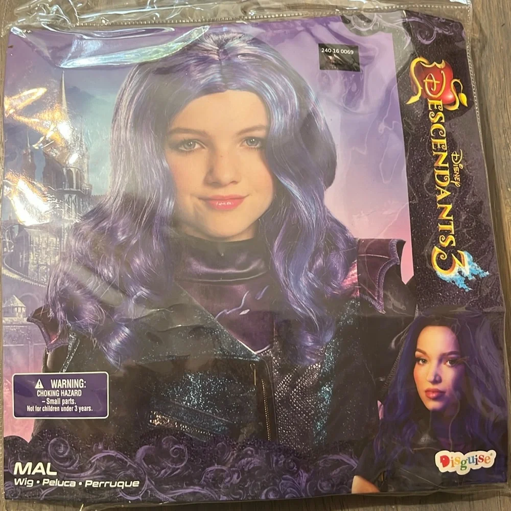 HALLOWEEN PURPLE WIG DESCENDANTS WIG  COSTUME